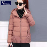 Vangull Winter Women Coat Parkas Solid Hooded Jacket 2019 Casual New Zipper Plus Size Loose Thick Outerwear Long Sleeve coat