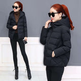 Vangull Winter Women Coat Parkas Solid Hooded Jacket 2019 Casual New Zipper Plus Size Loose Thick Outerwear Long Sleeve coat