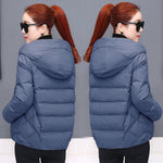 Vangull Winter Women Coat Parkas Solid Hooded Jacket 2019 Casual New Zipper Plus Size Loose Thick Outerwear Long Sleeve coat