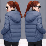 Vangull Winter Women Coat Parkas Solid Hooded Jacket 2019 Casual New Zipper Plus Size Loose Thick Outerwear Long Sleeve coat