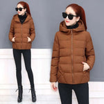 Vangull Winter Women Coat Parkas Solid Hooded Jacket 2019 Casual New Zipper Plus Size Loose Thick Outerwear Long Sleeve coat