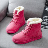 Women Boots 2019 Winter Snow Boots Female Boots Duantong Warm Lace Flat with Women Shoes Tide Botas Mujer F031 Hot Sale 35-40