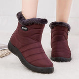 Women Boots 2019 Winter Boots With Quilted Ankle Botas Mujer Warm Waterproof Snow Boots Winter Shoes Woman Botines Plus Size 43