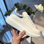 High Quality Women White Shoes Size 34-44 Spring Lovers Genuine Leather flats shoes Women White Casual Shoes White Shoes