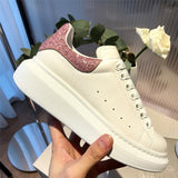 High Quality Women White Shoes Size 34-44 Spring Lovers Genuine Leather flats shoes Women White Casual Shoes White Shoes