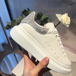 High Quality Women White Shoes Size 34-44 Spring Lovers Genuine Leather flats shoes Women White Casual Shoes White Shoes