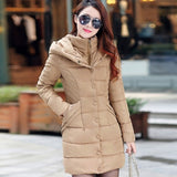 ZOGAA 2019  Women Parka Winter Down Cotton Jacket Warm Thick Hooded Coat Casual Female Winter Jacket Long Overcoat Coat Hot Sale