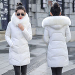 2019 New Parka Womens Winter Coats Womans Plus size 7XL Long Cotton Casual Fur Hooded Jackets Warm Parkas Female Overcoat Coat