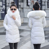 2019 New Parka Womens Winter Coats Womans Plus size 7XL Long Cotton Casual Fur Hooded Jackets Warm Parkas Female Overcoat Coat