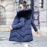 2019 New Parka Womens Winter Coats Womans Plus size 7XL Long Cotton Casual Fur Hooded Jackets Warm Parkas Female Overcoat Coat