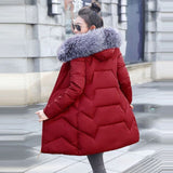 2019 New Parka Womens Winter Coats Womans Plus size 7XL Long Cotton Casual Fur Hooded Jackets Warm Parkas Female Overcoat Coat