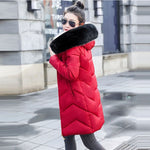 2019 New Parka Womens Winter Coats Womans Plus size 7XL Long Cotton Casual Fur Hooded Jackets Warm Parkas Female Overcoat Coat