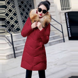 2019 New Parka Womens Winter Coats Womans Plus size 7XL Long Cotton Casual Fur Hooded Jackets Warm Parkas Female Overcoat Coat