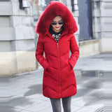 2019 New Parka Womens Winter Coats Womans Plus size 7XL Long Cotton Casual Fur Hooded Jackets Warm Parkas Female Overcoat Coat