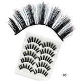 5Pairs 3D Faux Mink Hair False Eyelashes Natural/Thick Long Eye Lashes Wispy Fluffy Lashes  Makeup Beauty Extension Tools