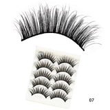 5Pairs 3D Faux Mink Hair False Eyelashes Natural/Thick Long Eye Lashes Wispy Fluffy Lashes  Makeup Beauty Extension Tools