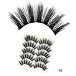 5Pairs 3D Faux Mink Hair False Eyelashes Natural/Thick Long Eye Lashes Wispy Fluffy Lashes  Makeup Beauty Extension Tools