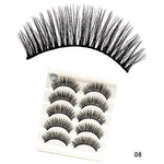 5Pairs 3D Faux Mink Hair False Eyelashes Natural/Thick Long Eye Lashes Wispy Fluffy Lashes  Makeup Beauty Extension Tools