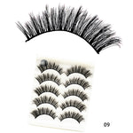 5Pairs 3D Faux Mink Hair False Eyelashes Natural/Thick Long Eye Lashes Wispy Fluffy Lashes  Makeup Beauty Extension Tools