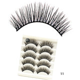 5Pairs 3D Faux Mink Hair False Eyelashes Natural/Thick Long Eye Lashes Wispy Fluffy Lashes  Makeup Beauty Extension Tools