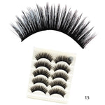 5Pairs 3D Faux Mink Hair False Eyelashes Natural/Thick Long Eye Lashes Wispy Fluffy Lashes  Makeup Beauty Extension Tools