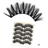 5Pairs 3D Faux Mink Hair False Eyelashes Natural/Thick Long Eye Lashes Wispy Fluffy Lashes  Makeup Beauty Extension Tools