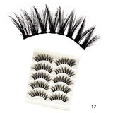 5Pairs 3D Faux Mink Hair False Eyelashes Natural/Thick Long Eye Lashes Wispy Fluffy Lashes  Makeup Beauty Extension Tools