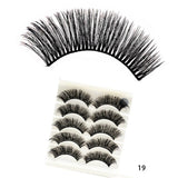 5Pairs 3D Faux Mink Hair False Eyelashes Natural/Thick Long Eye Lashes Wispy Fluffy Lashes  Makeup Beauty Extension Tools