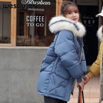 Plus Size Winter Women Parkas coat 2019 Fashion thick warm big fur hooded slim jacket coat Solid female jacket for winter M-XXXL