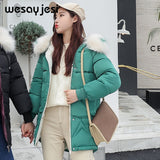 Plus Size Winter Women Parkas coat 2019 Fashion thick warm big fur hooded slim jacket coat Solid female jacket for winter M-XXXL