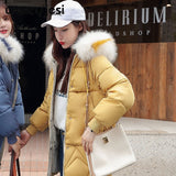 Plus Size Winter Women Parkas coat 2019 Fashion thick warm big fur hooded slim jacket coat Solid female jacket for winter M-XXXL