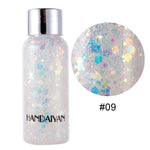 HANDAIYAN Eyeshadow Glitter Gel Cream Body Hair Face Eye Glitter Paint Heart Loose Sequins Pigment Cream Festival Decor TSLM1