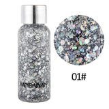 HANDAIYAN Eyeshadow Glitter Gel Cream Body Hair Face Eye Glitter Paint Heart Loose Sequins Pigment Cream Festival Decor TSLM1