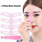 4 Pcs/set Makeup Eyebrow Stencils Professional Beauty Cosmetic Tools Grooming Eyebrow Mold Card Drawing Shaper Template Kit