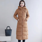 Plus Size 4XL 5XL 6XL Womens Winter Jackets Hooded Stand Collar Cotton Padded Female Coat Winter Women Long Parka Warm Thicken