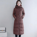 Plus Size 4XL 5XL 6XL Womens Winter Jackets Hooded Stand Collar Cotton Padded Female Coat Winter Women Long Parka Warm Thicken