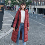 Plus Size 4XL 5XL 6XL Womens Winter Jackets Hooded Stand Collar Cotton Padded Female Coat Winter Women Long Parka Warm Thicken