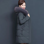 Ms. winter coat high-end new mother coat long section middle-aged cotton padded thickening elderly foreign cotton jacket