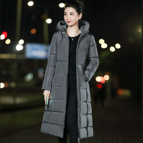 2019 Winter New M-3XL Women Long Jackets and Coats Thickening Slim Cotton Padded Parka Hooded Ladies Clothing Warm Overcoat