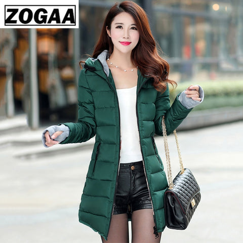 2019 Women Winter Hooded Warm Coat Plus Size Candy Color Cotton Padded Jacket Female Long Parka Womens Wadded Jaqueta Feminina