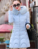 Winter Women Jacket 2019 Fur Collar Thick Warm Cotton Jacket Plus size Women Winter Jacket Coat female Hooded Overcoat ok261