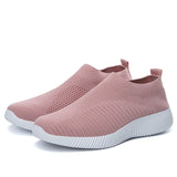 Moipheng 2019 Women Sneakers Vulcanized Shoes Sock Sneakers Women Summer Slip On Flat Shoes Women Plus Size Loafers Walking Flat