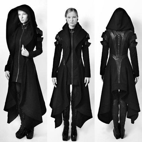 2018 new XXXXXL  XXXXL  Women vintage Steampunk Victorian Gothic Coat Jacket Lace Trim Bandage Medieval coat